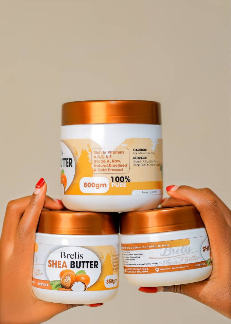 Brelis Shea Butter 600g jar, shea butter Uganda for skin and hair